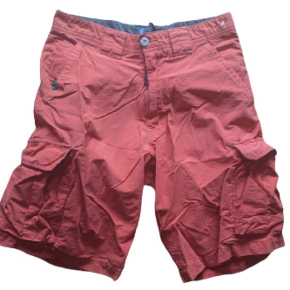 ---  Orange Cargo Shorts Men Size 30 - Picture 1 of 3